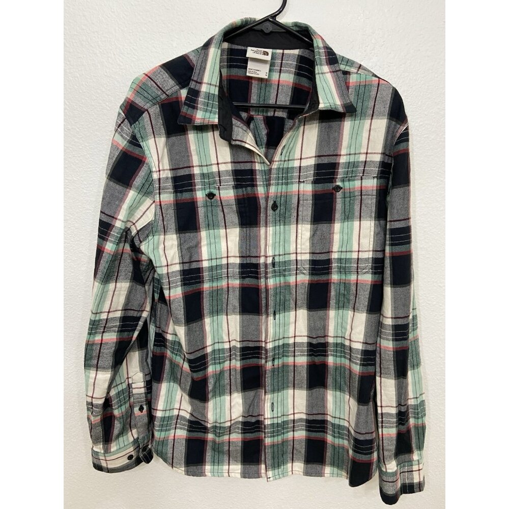 The North Face Men's Arroyo Plaid Flannel Long Sleeve Shirt Green Black M